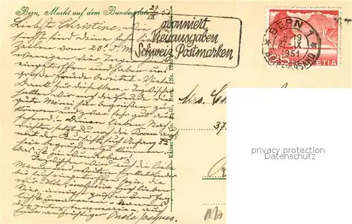 AK / Ansichtskarte Bern_BE Markt auf dem Bundesplatz Bern_BE