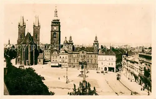 AK / Ansichtskarte Hradec_Kralove_Kralovehradecko Marktplatz Zentrum Kathedrale 