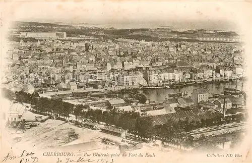 AK / Ansichtskarte Cherbourg Vue generale prise du Fort du Roule Cherbourg