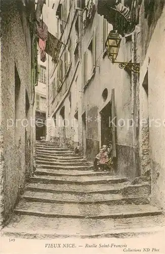 AK / Ansichtskarte Vieux_Nice Ruelle Saint Francois 