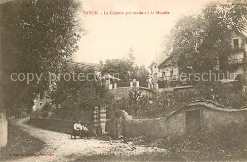AK / Ansichtskarte Bayon Chemin qui conduit a la Moselle Bayon