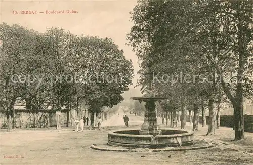 AK / Ansichtskarte Bernay Boulevard Dubus Fontaine Bernay