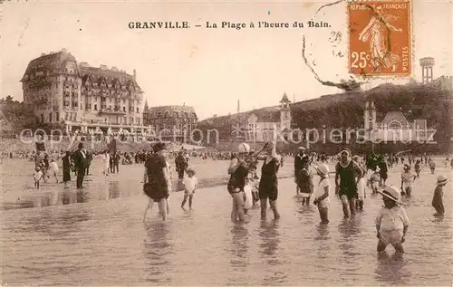 AK / Ansichtskarte Granville_Manche La plage a l heure du bain Granville_Manche