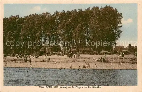 AK / Ansichtskarte Courlon sur Yonne La plage Bal Simard Courlon sur Yonne