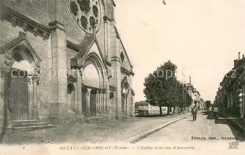 AK / Ansichtskarte Aillant sur Tholon Eglise et Rue d Auxerre Aillant sur Tholon