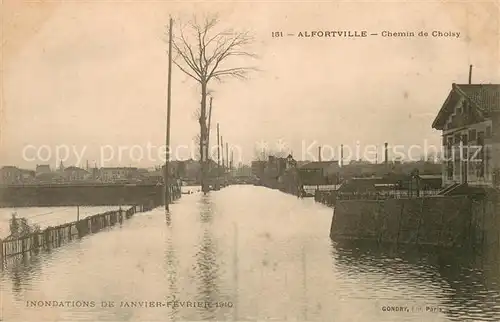 AK / Ansichtskarte Alfortville Inondations de Janvier 1910 Chemin de Choisy Hochwasser Katastrophe Alfortville