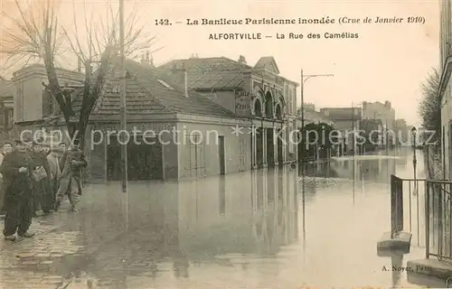 AK / Ansichtskarte Alfortville Inondations de Janvier 1910 Rue des Camelias Hochwasser Katastrophe Alfortville