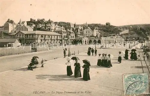 AK / Ansichtskarte Fecamp Digue Promenade et les villas Fecamp
