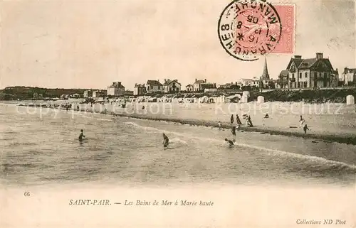 AK / Ansichtskarte Saint Pair sur Mer Les bains de mer a maree haute Saint Pair sur Mer