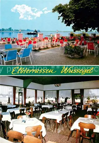 AK / Ansichtskarte Wussegel Restaurant Caf? Elbterrassen Wussegel