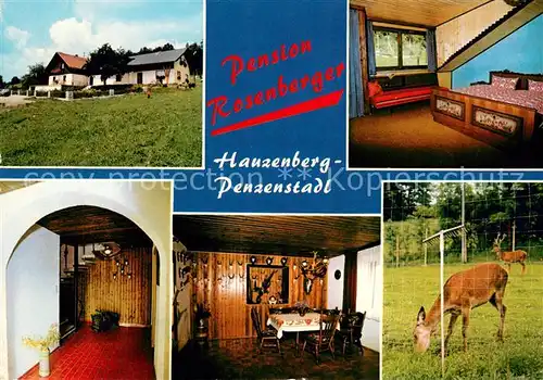 AK / Ansichtskarte Hauzenberg_Niederbayern Pension Rosenberger Wild Hauzenberg Niederbayern