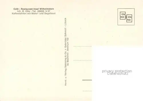 AK / Ansichtskarte Insel_Wilhelmstein Caf? Restaurant  Insel_Wilhelmstein