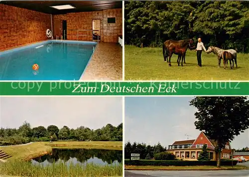 AK / Ansichtskarte Rhede_Ems Zum Deutschen Eck Pferde Pool Rhede_Ems