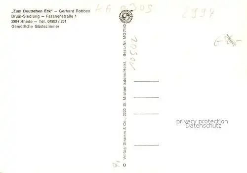 AK / Ansichtskarte Rhede_Ems Zum Deutschen Eck Pferde Pool Rhede_Ems