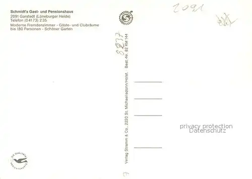 AK / Ansichtskarte Garstedt_Winsener_Geest Schmidts Gast  und Pensionshaus Garstedt_Winsener_Geest