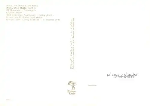 AK / Ansichtskarte Oberstdorf Chow Chow H?tte Oberstdorf