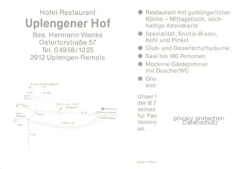 AK / Ansichtskarte Uplengen Remels Hotel Restaurant Uplengener Hof Uplengen