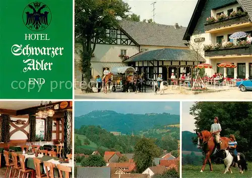 AK / Ansichtskarte Staffelstein_Bad Gasthaus Schwarzer Adler Pension Pferde Staffelstein_Bad