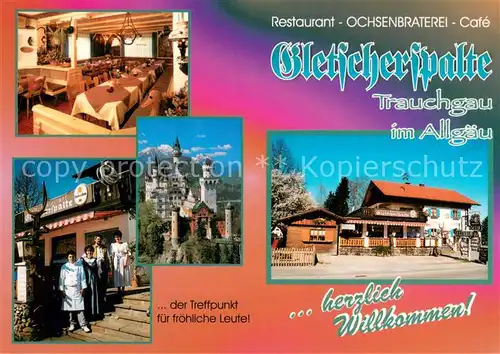 AK / Ansichtskarte Trauchgau Restaurant Ochsenbraterei Caf? Gletscherspalte Trauchgau