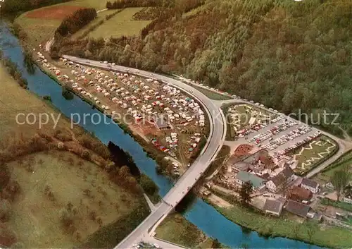 AK / Ansichtskarte Bergisches_Land Waldcamping Glueder im Tal der Wupper Fliegeraufnahme Bergisches_Land