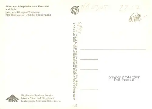 AK / Ansichtskarte Kellinghusen Alten und Pflegeheim Haus Fernsicht an der Stoer Fliegeraufnahme Kellinghusen