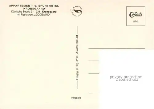 AK / Ansichtskarte Kronsgaard Appartement und Sporthotel Kronsgaard Fliegeraufnahme Kronsgaard