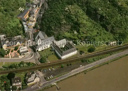 AK / Ansichtskarte Kamp Bornhofen Wallfahrtskloster Bornhofen Fliegeraufnahme Kamp Bornhofen