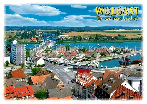 AK / Ansichtskarte Wolgast_Mecklenburg Vorpommern Fliegeraufnahme Wolgast