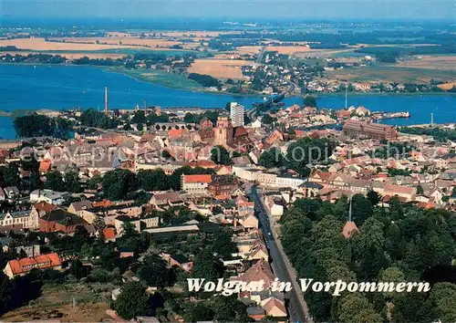 AK / Ansichtskarte Wolgast_Mecklenburg Vorpommern Fliegeraufnahme mit Insel Usedom Wolgast