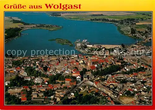 AK / Ansichtskarte Wolgast_Mecklenburg Vorpommern Fliegeraufnahme Wolgast