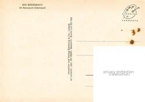AK / Ansichtskarte Brensbach Fliegeraufnahme Brensbach