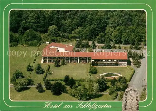 AK / Ansichtskarte Gladenbach Hotel am Schlossgarten Fliegeraufnahme Gladenbach