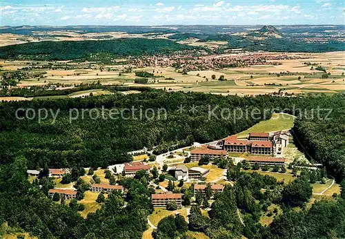 AK / Ansichtskarte Gailingen Kliniken Schmieder mit Hegau Hohentwiel Fliegeraufnahme Gailingen