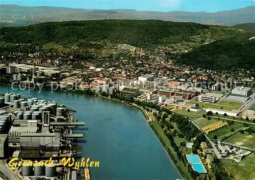 AK / Ansichtskarte Grenzach Wyhlen Fliegeraufnahme Grenzach Wyhlen