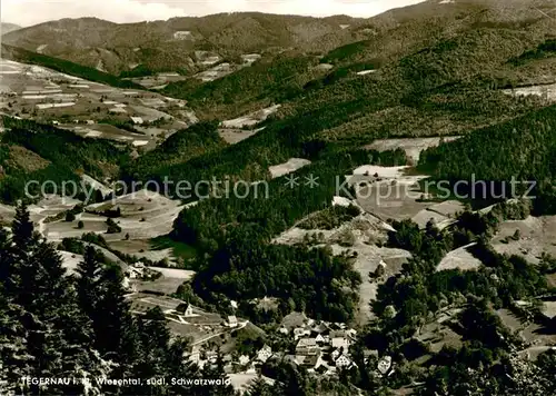 AK / Ansichtskarte Tegernau Wiesental Fliegeraufnahme Tegernau