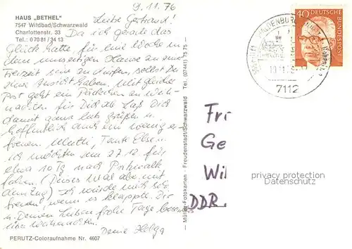 AK / Ansichtskarte Wildbad_Schwarzwald Kurheim Bethel mit Gaestehaus Gaststube Hallenbad Wildbad_Schwarzwald