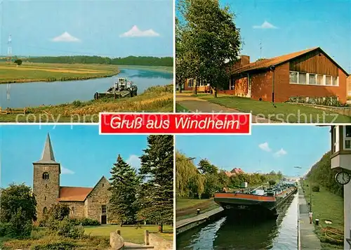 Windheim_Weser Panorama Kirche Schleusenkanal Windheim Weser
