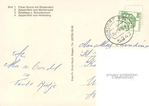 Wiederstein_Zeppenfeld Freier Grund Zeppenfeld vom Muehlenwald Rassberg Schulzentrum Panorama 