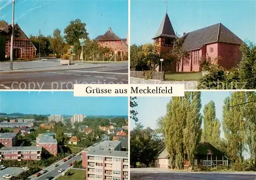 Meckelfeld Ortsansichten mit Kirche Meckelfeld
