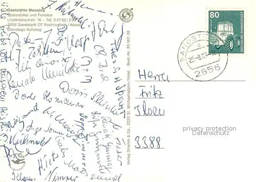 Rechtenfleth Gaststaette Mensing Panorama Bootsliegeplatz Rechtenfleth