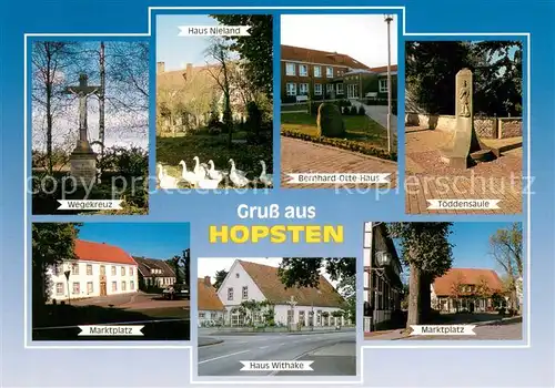 Hopsten Wegekreuz Haus Nieland Bernhard Otte Haus Toeddensaeule Marktplatz Haus Withake  Hopsten