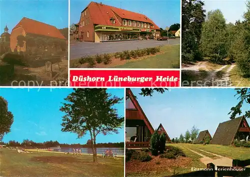 Dueshorn Lueneburger Heide Geschaeftshaus Seepartie Eitzmann Ferienhaeuser Dueshorn