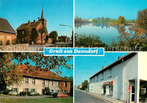 Danndorf_Niedersachsen Kirche Seepartie Spar Markt Schlieker  Danndorf Niedersachsen