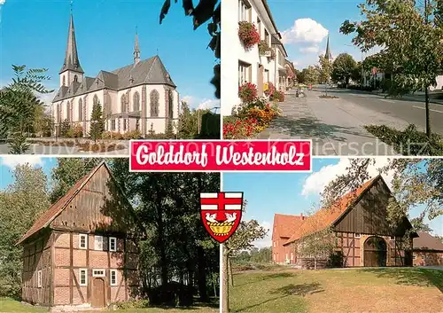 Westenholz_Paderborn Kirche Strassenpartie Fachwerkhaeuser Westenholz_Paderborn