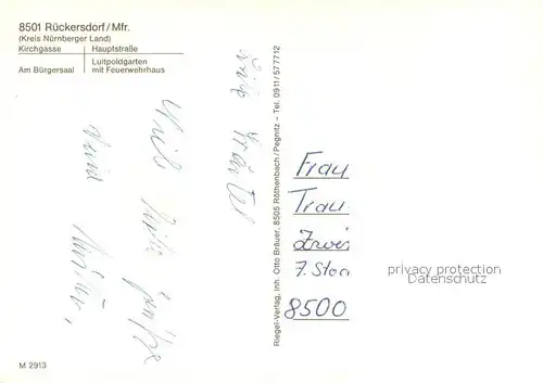 Rueckersdorf Kirchgasse Hauptstrasse Am Buergersaal Luitpoldgarten Rueckersdorf