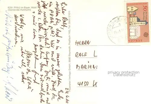 Prag_Bayern Panorama Kapelle Sparmarkt  Prag Bayern