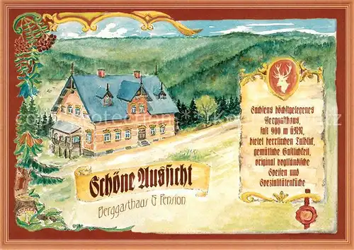 Klingenthal_Vogtland Berggasthaus Pension Schoene Aussicht Klingenthal_Vogtland