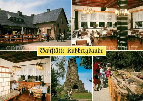 Brockau Gaststaette Kuhbergbaude Gastraeume Aussichtsturm Modelleisenbahn Brockau