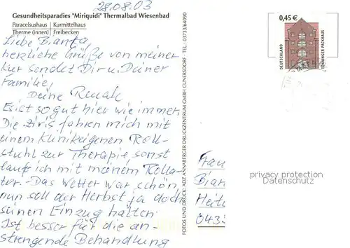 Wiesenbad Gesundheitsparadies Paracelsushaus Kurmittelhaus Therme Freibecken Wiesenbad