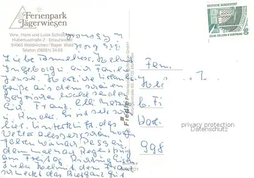 Waldkirchen_Niederbayern Ferienpark Jaegerwiesen Gaststube Bungalows Waldkirchen Niederbayern